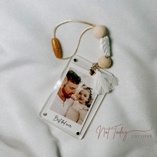 Gold Interchangeable Polaroid Car Charm