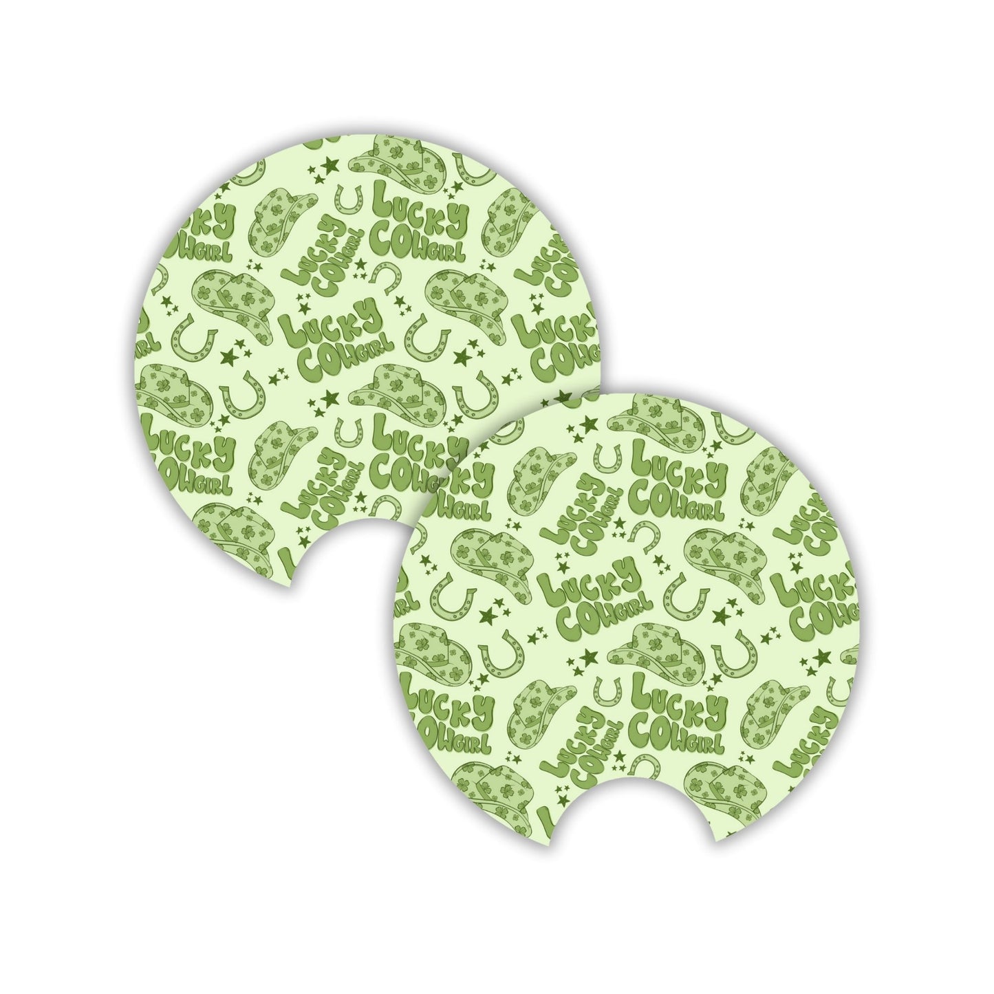 Saddle Up Lucky Car Coasters