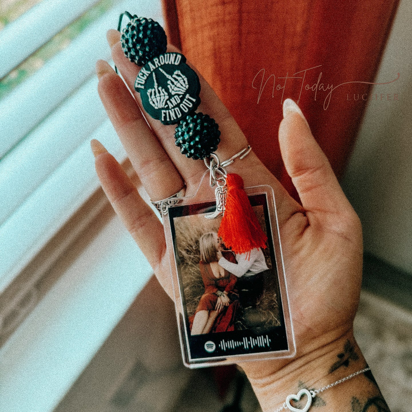 Spotify Polaroid Personalized Car Charm